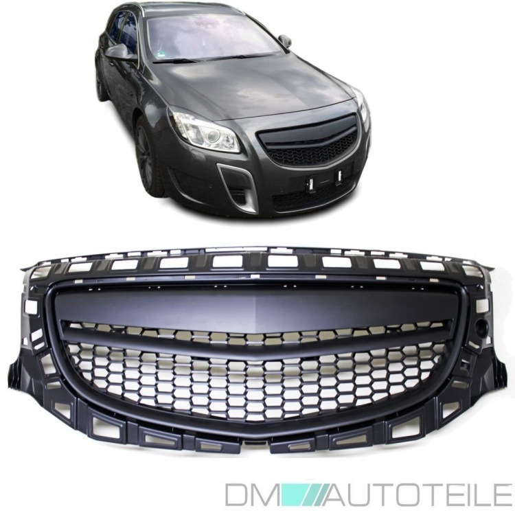 Kühlergrill Schwarz Waben ohne Emblem passend für Umbau OPC-Line Opel Insignia 08-13
