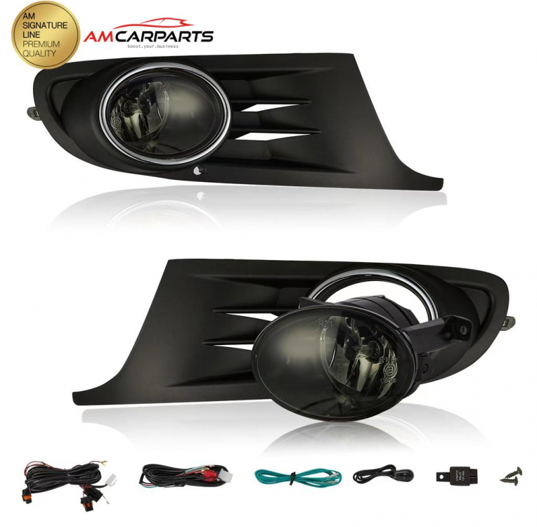 Upgrade Design Nebelscheinwerfer Set für VW Golf 6 (VI) / Jetta IV / Tiguan 5N / Beetle 5C 10+ rauch Inkl. Blenden