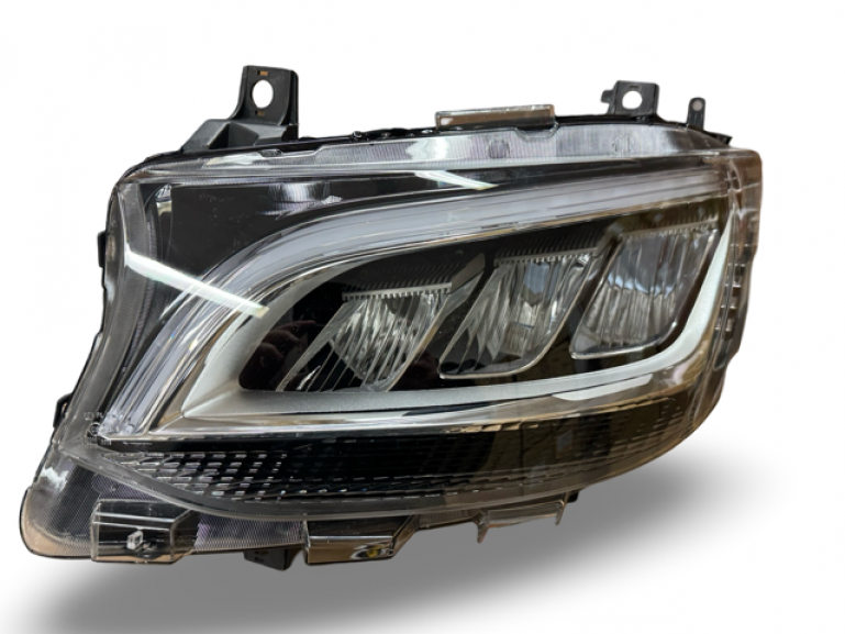 Voll LED Tagfahrlicht Scheinwerfer Set für Mercedes Benz Sprinter W907/W910 18+ schwarz/chrom