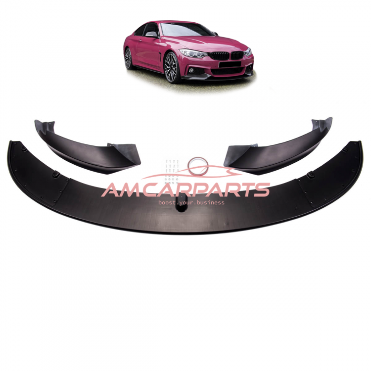 Upgrade Sport Design Frontspoilerlippe / Frontspoiler passend für BMW 4er (F32, F33) Coupé, Cabrio (F36) Gran Coupé 2013 - 2020 matt schwarz