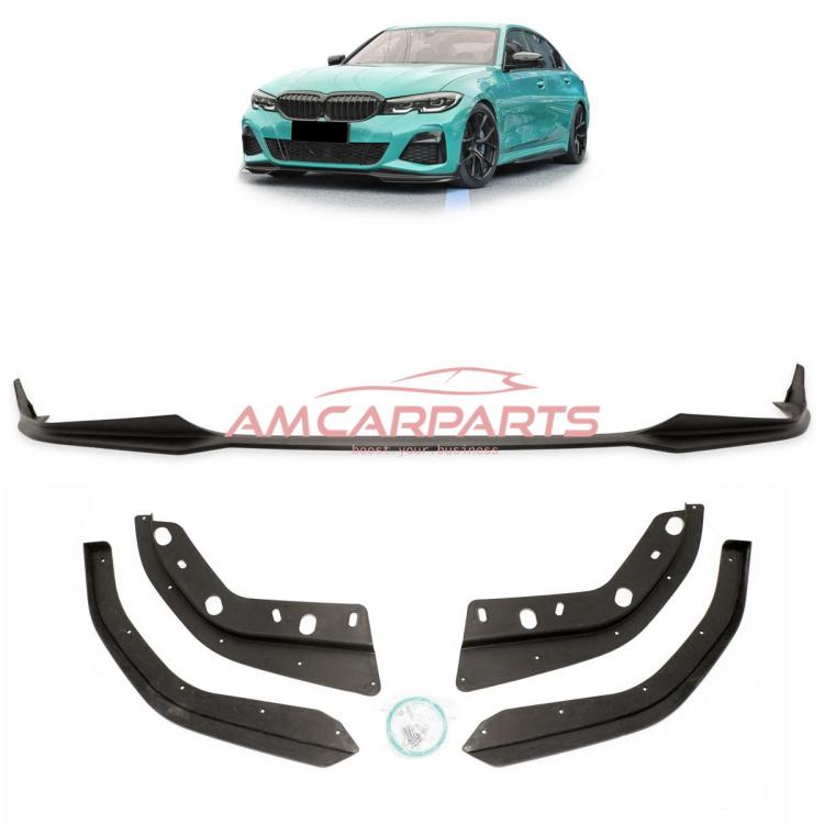 Upgrade Sport Design Frontspoilerlippe / Frontspoiler passend für BMW 3er (G20) Limousine (G21) Touring (Vor-Facelift) 2019+ matt schwarz