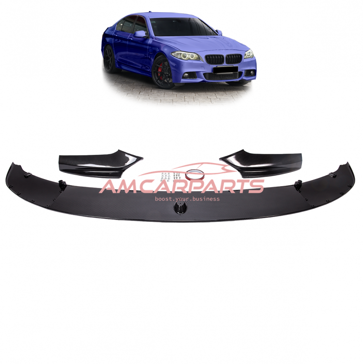Upgrade Sport Design Frontspoilerlippe / Frontspoiler passend für BMW 5er (F10, F11) Limousine und Touring 2010 - 2017 Carbon Optik