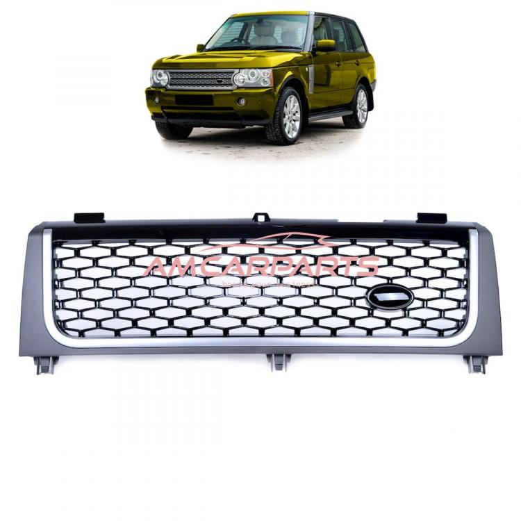 Upgrade Design Sportgrill Grau & Schwarz passend für LAND ROVER RANGE ROVER III (L322) Vor-Facelift 2002-2005