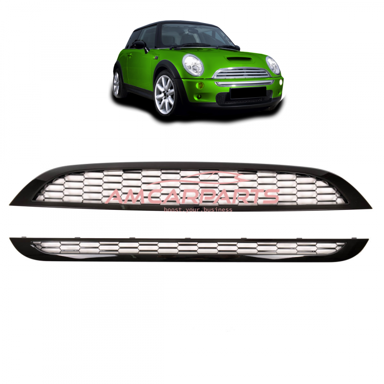 Upgrade Design Kühlergrill glänzend schwarz für MINI (R50, R53) JWC 2001-2006