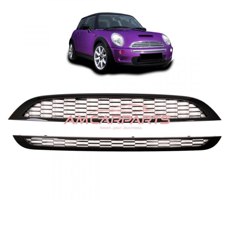 Upgrade Design Kühlergrill glänzend schwarz für MINI (R50, R53) 2001-2006
