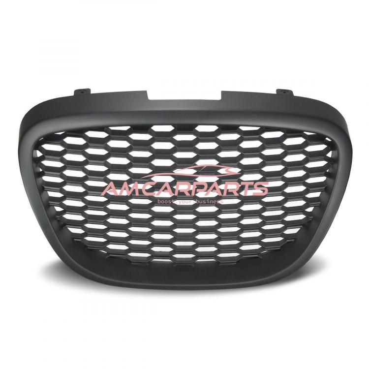 Preview: Upgrade Design Kühlergrill ohne Emblem Schwarz für SEAT LEON (1P) und ALTEA (5P) Vor-Facelift 2005-2009