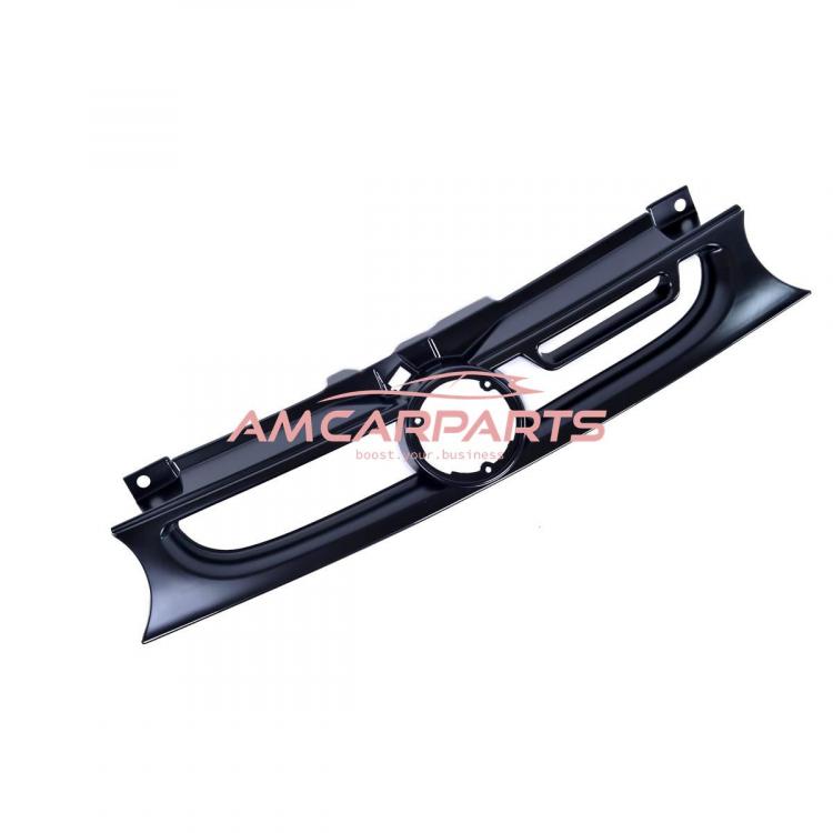 Preview: Upgrade Design Kühlergrill schwarz mit Aluminiumgitter,  mit Emblemhalter für VW Golf 4 1998-2003