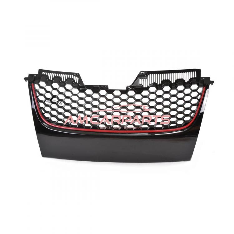 Preview: Upgrade Design Kühlergrill Rot ohne Emblemhalter für VW Golf 5 GTI 2003-2009