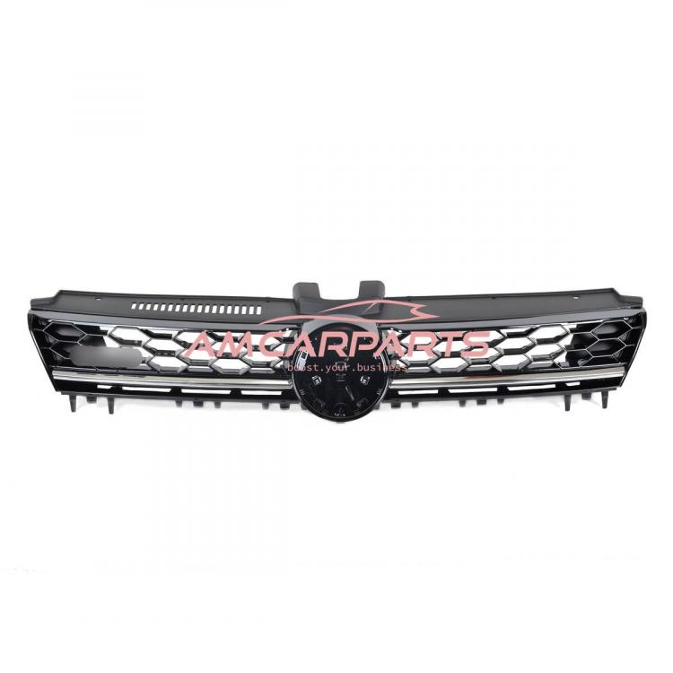Preview: Upgrade Design Kühlergrill Chrom mit Emblemhalter für VW Golf 7 GTD 2012-2016