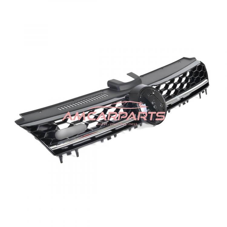 Preview: Upgrade Design Kühlergrill Chrom mit Emblemhalter für VW Golf 7 GTD 2012-2016