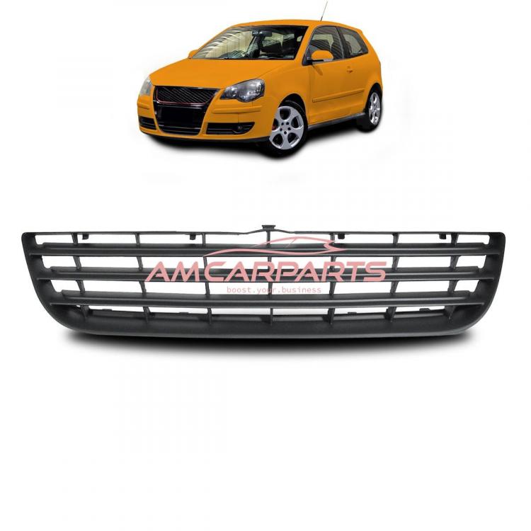 Upgrade Design Kühlergrill ohne Emblem, schwarz, passend für VW POLO (9N2) Facelift 2005-2009