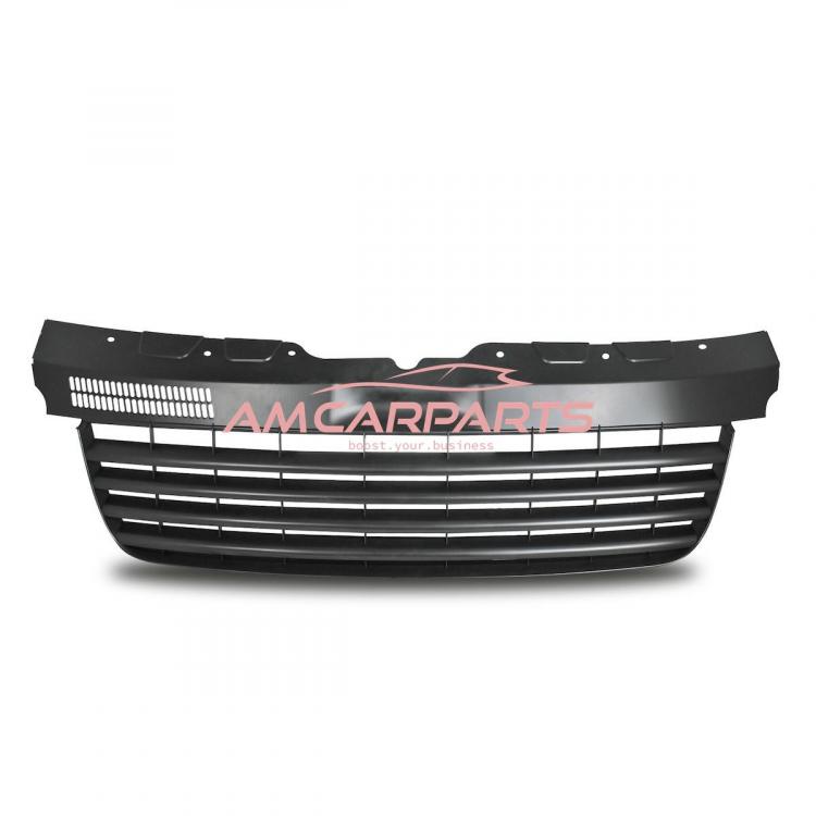 Preview: Upgrade Design Kühlergrill ohne Emblem, schwarz, passend für VW Transporter T5 Vor-Facelift 2003-2009