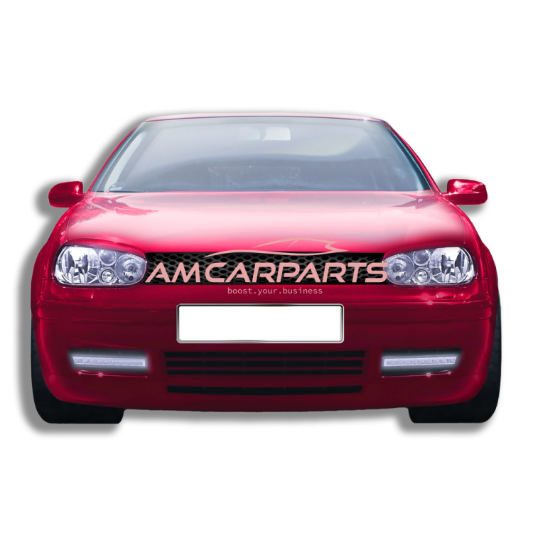 Preview: Upgrade Design Kühlergrill ohne Emblem, schwarz, passend für VW Golf 4 1997-2006