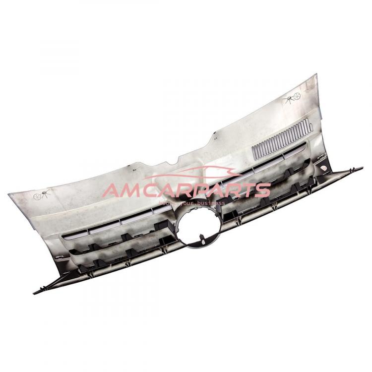 Upgrade Design Kühlergrill in Schwarz glänzend mit chrom Streifen, für VW Transporter T5.1 Facelift 2009-2015