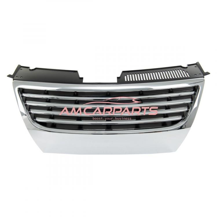 Preview: Upgrade Design Kühlergrill Chrom & Schwarz ohne PDC passend für VW Passat B6 (3C) Limousine & Variant 2005-2011