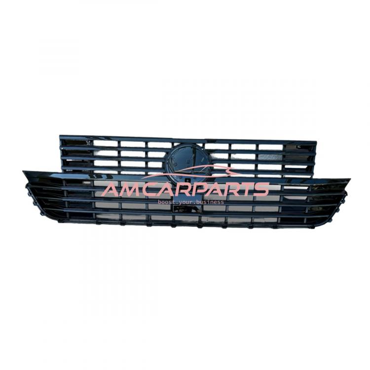 Upgrade Design Kühlergrill Schwarz glänzend, mit Emblemhalter für VW T6.1 Multivan 2019-2024