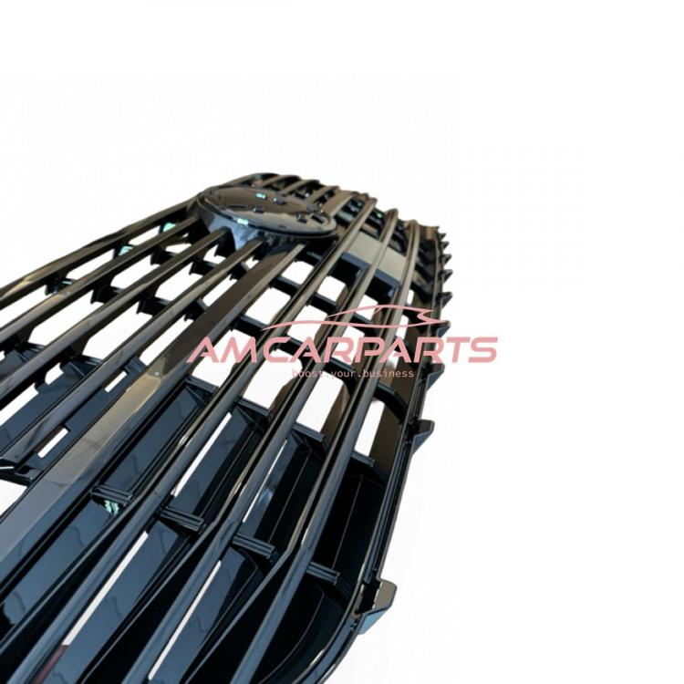 Preview: Upgrade Design Kühlergrill Schwarz glänzend, mit Emblemhalter für VW T6.1 Multivan 2019-2024