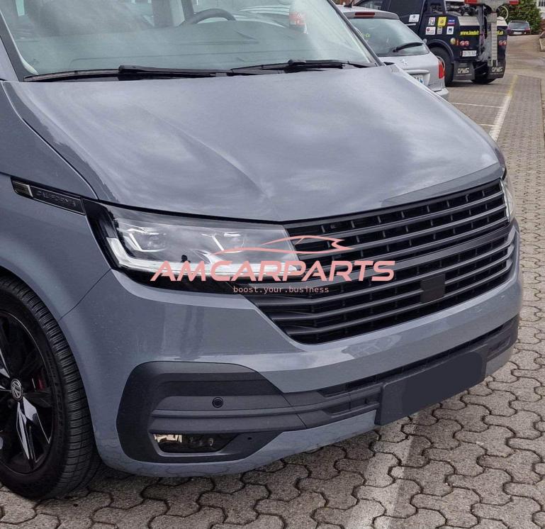 Preview: Upgrade Design Kühlergrill Schwarz glänzend ohne Emblemhalter für VW T6.1 Multivan 2019-2024