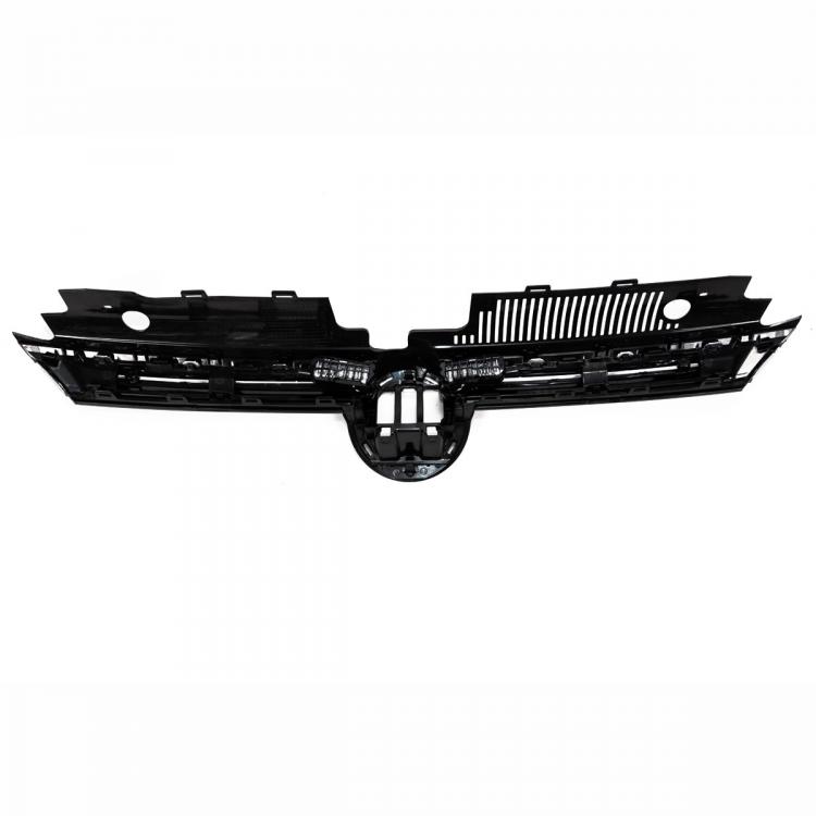 Preview: Upgrade Design Kühlergrill schwarz mit chrom Zierstreifen für VW Golf 8 R  2019+