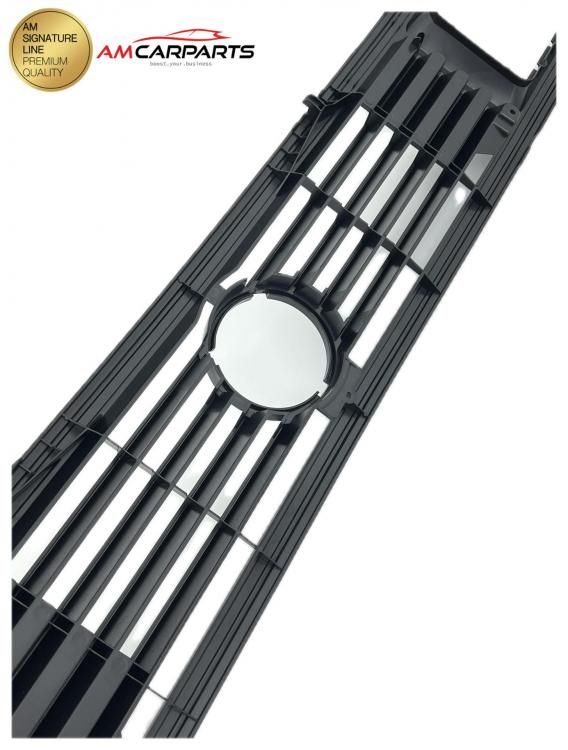 Upgrade Sportgrill / Kühlergrill schwarz/chrom ohne Emblem für Volkswagen T3 (Eckige Scheinwerfer-Aussparung) 79-92