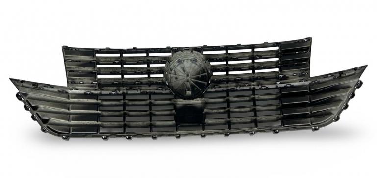 Preview: Upgrade Design Frontgrill Schwarz mit 5 Chrom Zierstreifen für VW T6.1 Multivan 2019-2024