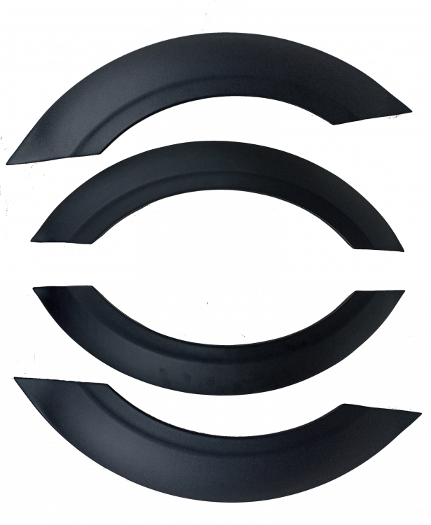 "Upgrade-Bus" Radlaufabdeckung / Radlaufverbreiterung Set passend für VW Crafter / MAN TGE 17+ schwarz / matt mit ABE 