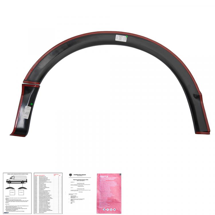 "Upgrade-Bus" Radlaufabdeckung / Radlaufverbreiterung Set passend für VW T5 / T5.1 03-15 Transporter schwarz Hochglanz mit ABE