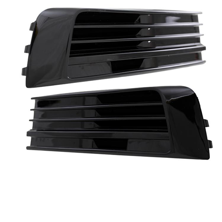 Paket-Upgrade Design Kühlergrill + Set Gitter Grill Einsatz Stoßstange vorne unten Hochglanz Schwarz-für Volkswagen T6 15-19 Hochglanz-schwarz