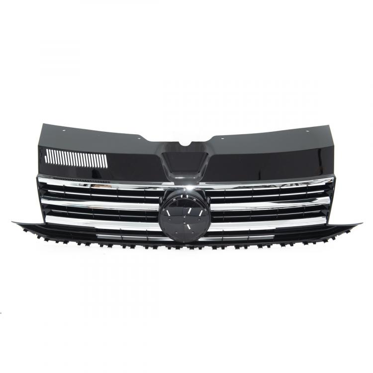Paket-Upgrade Design Kühlergrill + Set Gitter Grill Einsatz Stoßstange vorne unten Hochglanz Schwarz-für Volkswagen T6 15-19 Hochglanz-schwarz