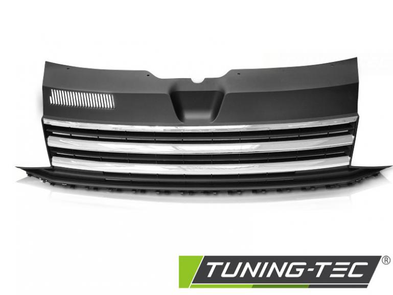 Paket-Upgrade Design Kühlergrill + Set Gitter Grill Einsatz Stoßstange vorne unten Hochglanz Schwarz-für Volkswagen T6 15-19 Hochglanz-schwarz