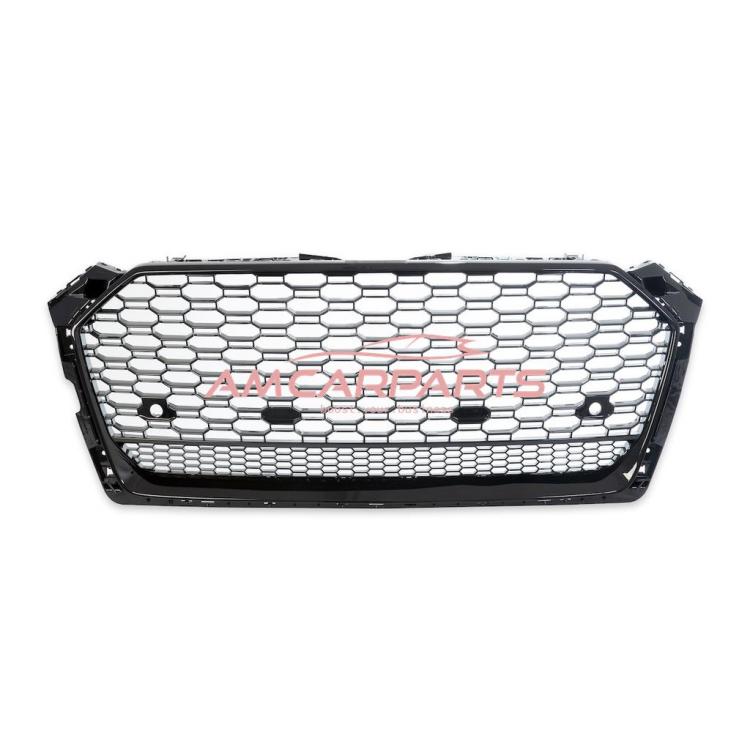 Preview: Upgrade Sportgrill / Kühlergrill für Audi A5 (F5) Coupe Cabrio Sportback 2016+ Hochglanz schwarz in Wabendesign