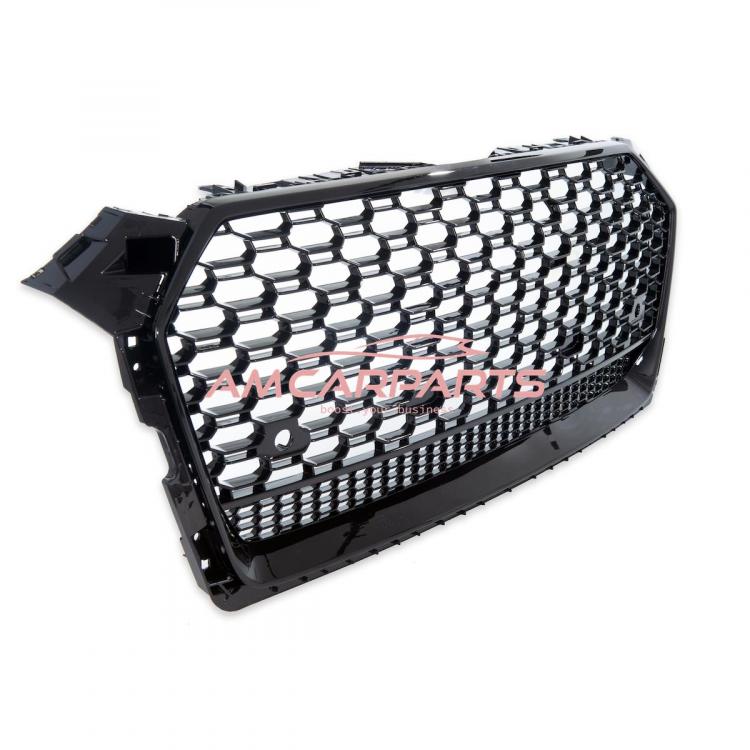 Preview: Upgrade Sportgrill / Kühlergrill für Audi A5 (F5) Coupe Cabrio Sportback 2016+ Hochglanz schwarz in Wabendesign