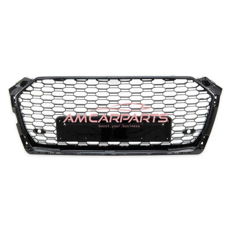 Preview: Upgrade Sportgrill / Kühlergrill für Audi A5 (F5) Coupe Cabrio Sportback 2016+ Hochglanz schwarz in Wabendesign