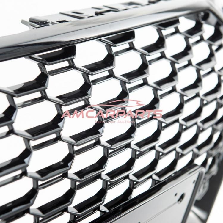 Preview: Upgrade Sportgrill / Kühlergrill für Audi A5 (F5) Coupe Cabrio Sportback 2016+ Hochglanz schwarz in Wabendesign