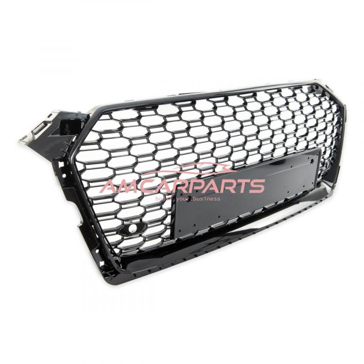 Upgrade Sportgrill / Kühlergrill für Audi A5 (F5) Coupe Cabrio Sportback 2016+ Hochglanz schwarz in Wabendesign