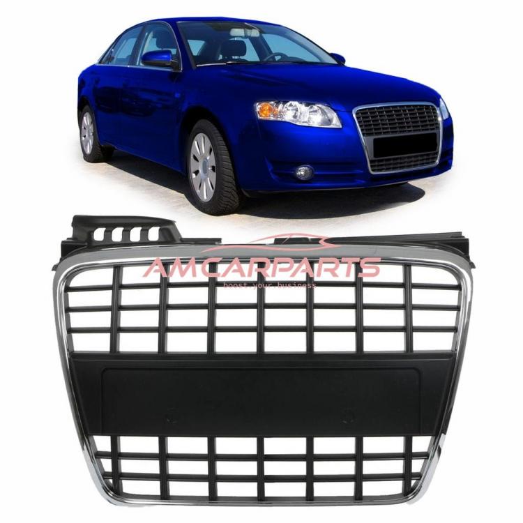 Upgrade Design Sportgrill / Kühlergrill für Audi A4 B7 07-08 chrom/schwarz
