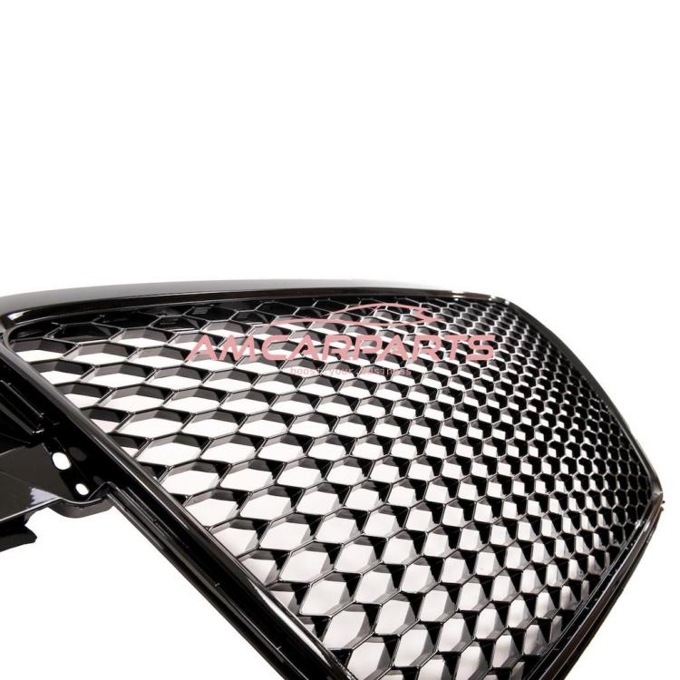 Preview: Upgrade Design Sportgrill / Kühlergrill für Audi A4 B8 08-12 Hochglanz schwarz in Wabendesign