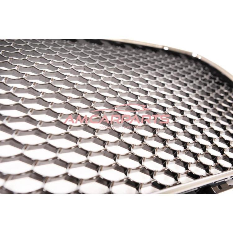 Preview: Upgrade Design Sportgrill / Kühlergrill für Audi A4 B8 Facelift 13-16 Chrom/Hochglanz-schwarz in Wabendesign