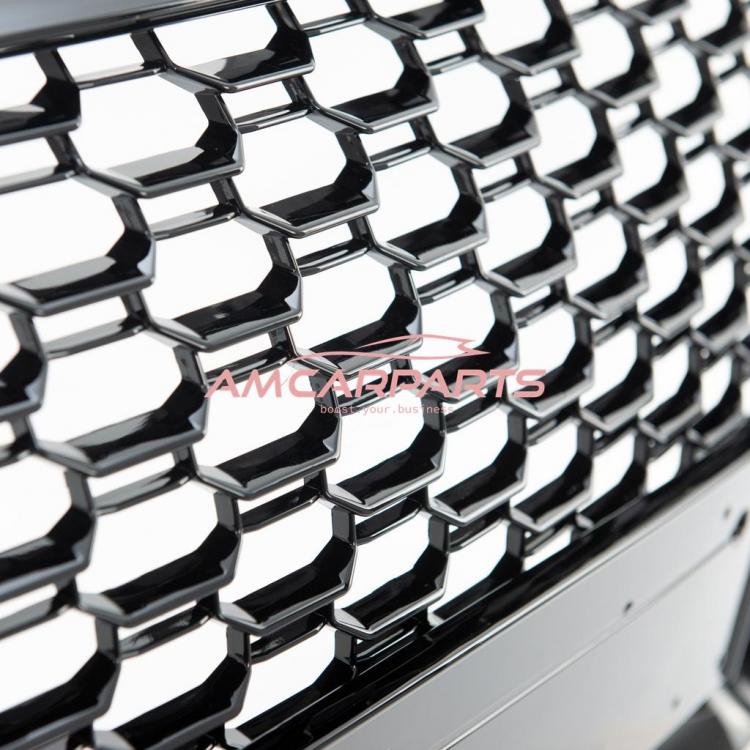 Preview: Upgrade Design Sportgrill / Kühlergrill für Audi A4 B9 (8W) 15-19 Hochglanz schwarz in Wabendesign