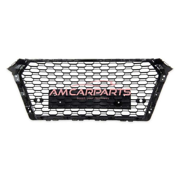Upgrade Design Sportgrill / Kühlergrill für Audi A4 B9 (8W) 15-19 Hochglanz schwarz in Wabendesign