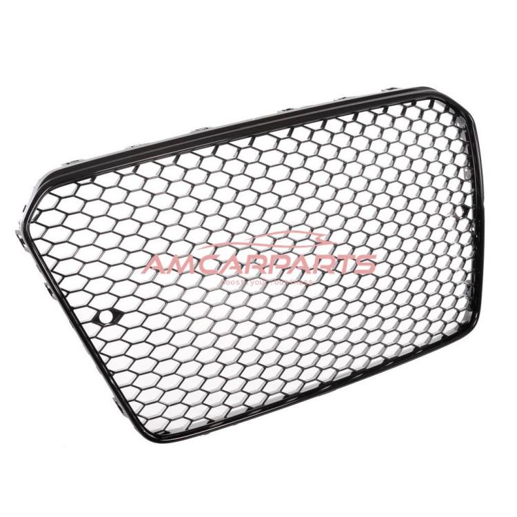 Preview: Upgrade Sportgrill / Kühlergrill für Audi A5 (8T) Facelift Coupe Cabrio Sportback 11-16 Hochglanz-schwarz in Wabendesign