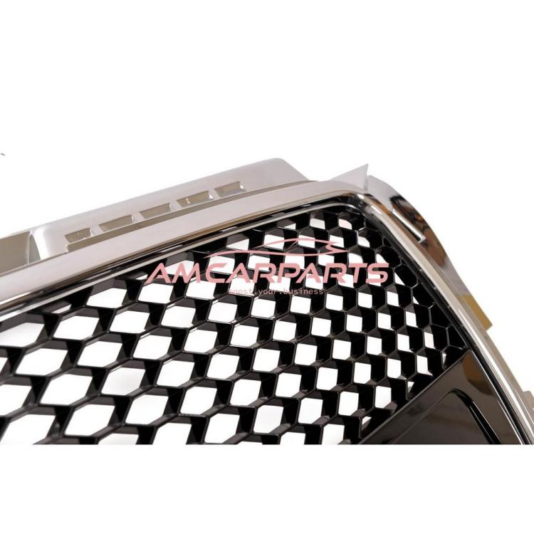 Upgrade Design Sportgrill / Kühlergrill für Audi A3 8P Facelift 08-12 chrom/Hochglanz-schwarz in Wabengitter Optik