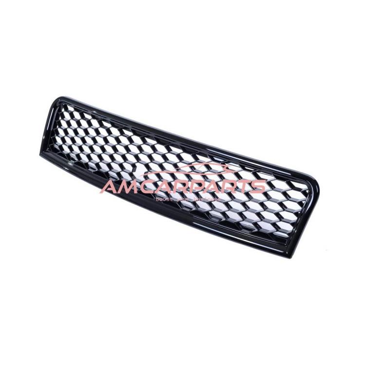 Upgrade Design Sportgrill / Kühlergrill für Audi A4 B6 (8E) 00-05 Hochglanz-schwarz in Wabengitter Optik