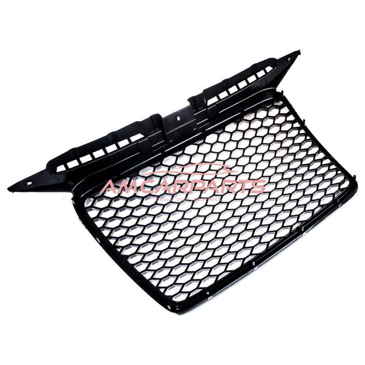 Upgrade Sportgrill / Kühlergrill für Audi A3 8P 05-08 Hochglanz schwarz in Wabengitter-Optik