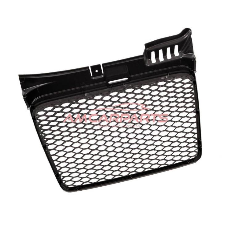Preview: Upgrade Design Sportgrill / Kühlergrill für Audi A4 B7 05-08 Hochglanz-schwarz in Wabengitter Optik