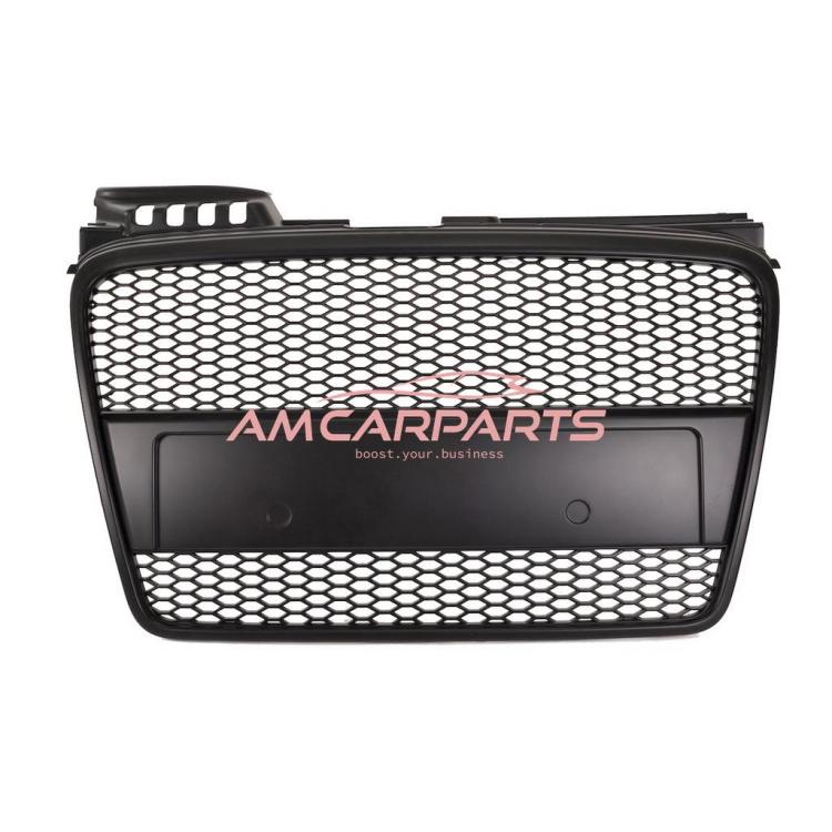 Preview: Upgrade Design Sportgrill / Kühlergrill für Audi A4 B7 05-08 matt-schwarz in Wabengitter Optik