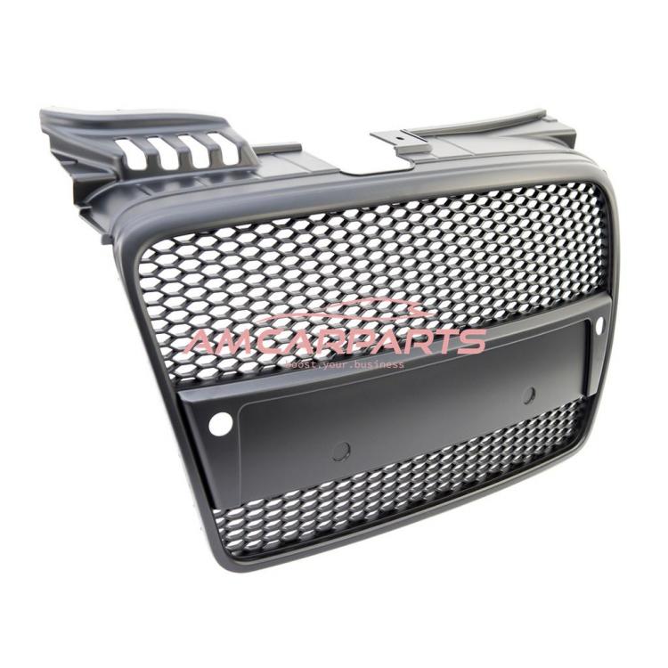 Preview: Upgrade Design Sportgrill / Kühlergrill für Audi A4 B7 05-08 Matt-schwarz in Wabengitter Optik mit PDC