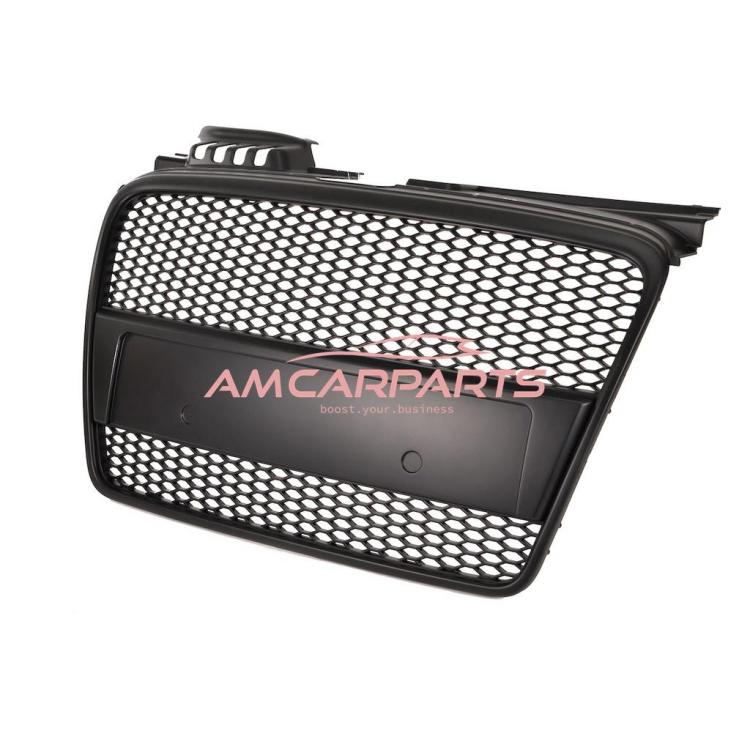 Preview: Upgrade Design Sportgrill / Kühlergrill für Audi A4 B7 05-08 matt-schwarz in Wabengitter Optik