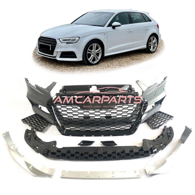 Upgrade Sport Design Frontstoßstange passend für Audi A3 8V Facelift Sportback+5-Türer 16-19 inkl. Grill