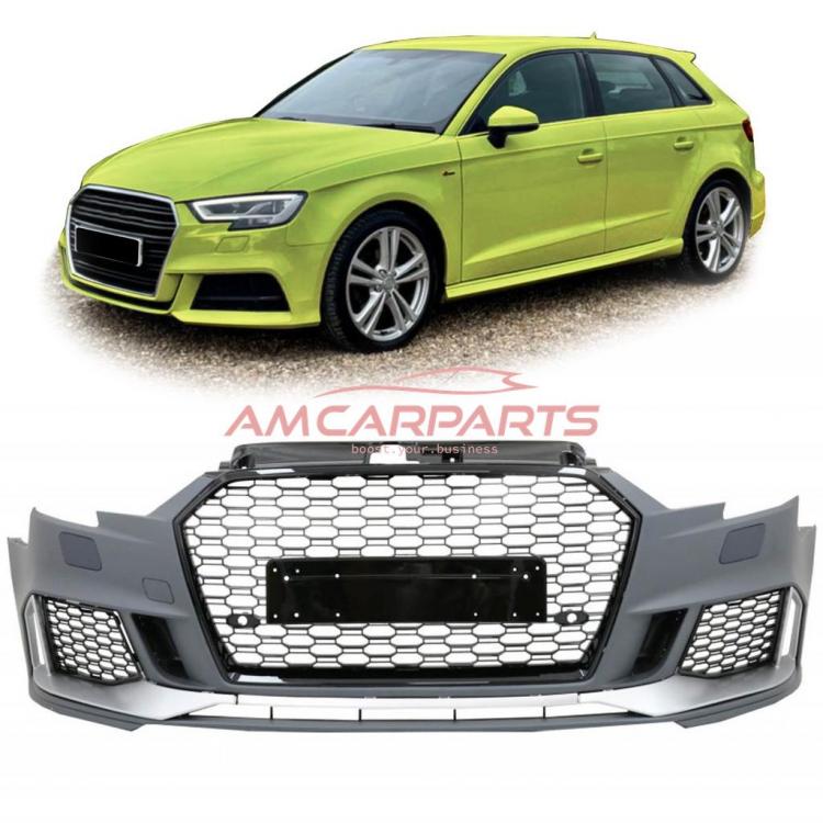 Upgrade Sport Design Frontstoßstange passend für Audi A3 8V Facelift 16-19 inkl. Grill+Lippe